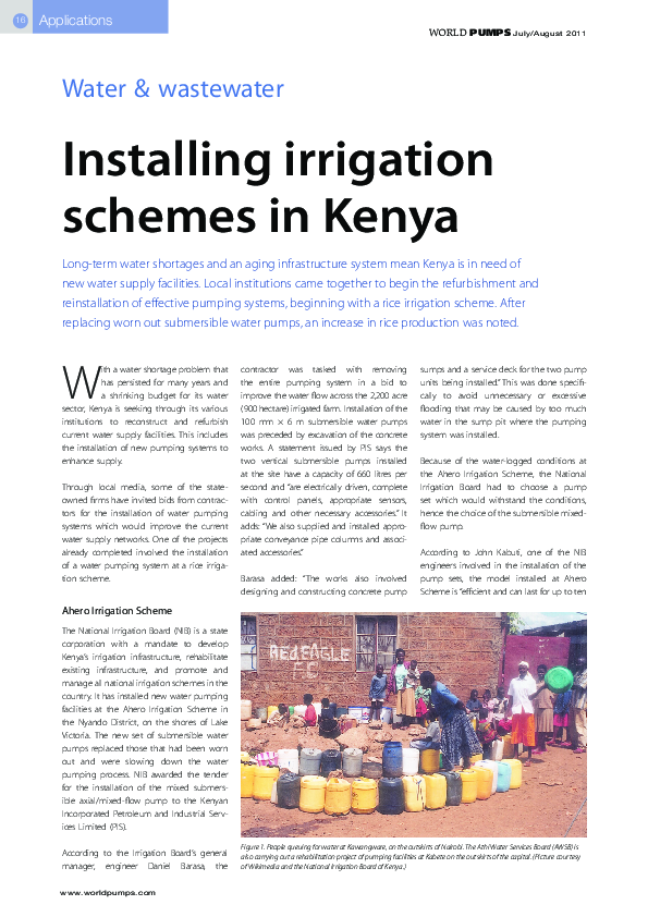 (PDF) Installing irrigation schemes in Kenya Shem Oirere Academia.edu