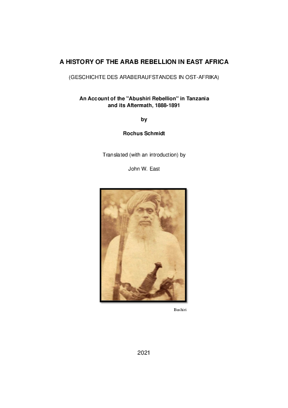 (PDF) A History of the Arab Rebellion in East Africa (Geschichte des ...