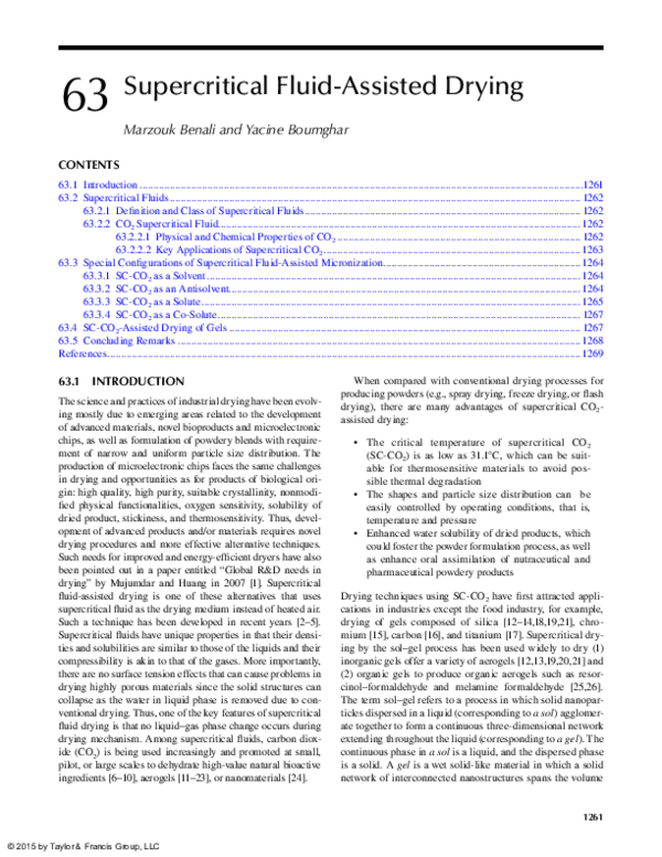 (PDF) Supercritical FluidAssisted Drying Marzouk Benali Academia.edu