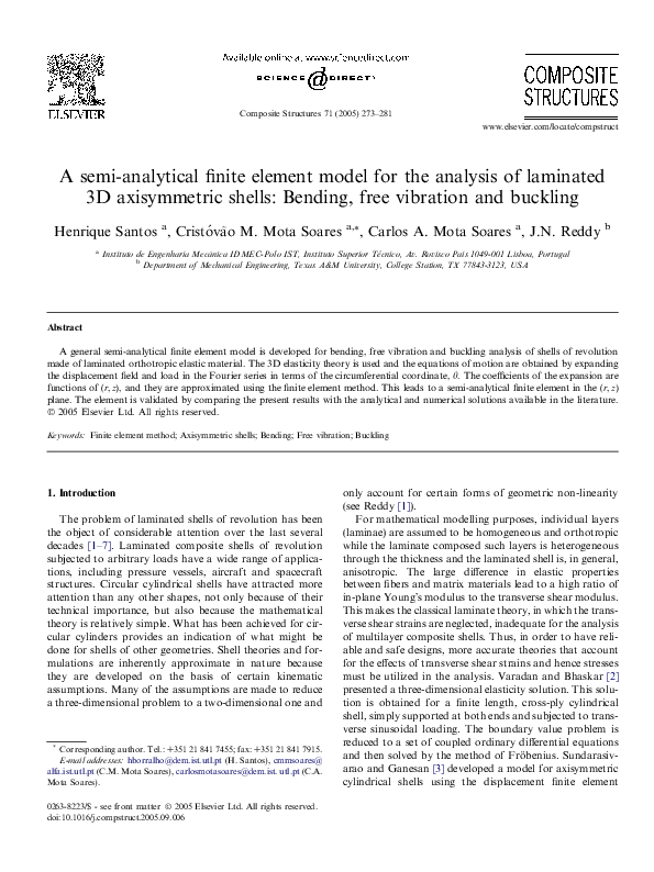 (PDF) A semi-analytical finite element model for the analysis of ...