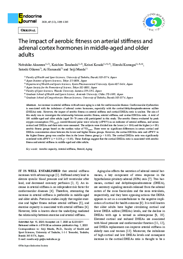 (PDF) The impact of aerobic fitness on arterial stiffness and adrenal ...