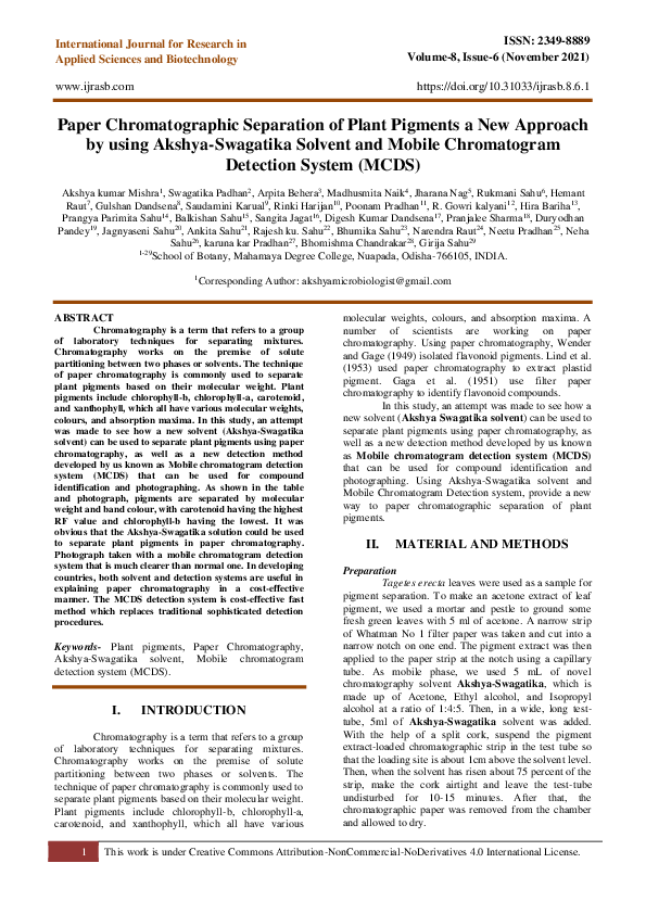plant chromatography research paper paper cover thumbnail