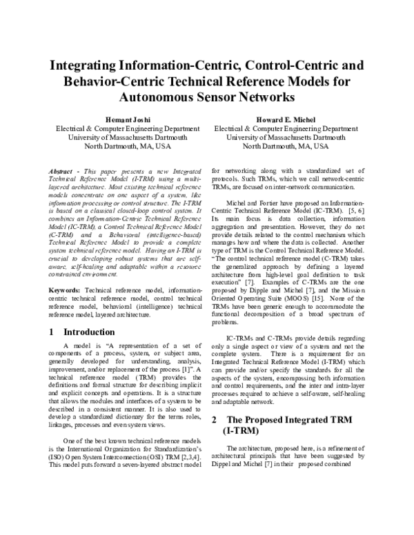 (PDF) Integrating Information-Centric, Control-Centric and Behavior ...