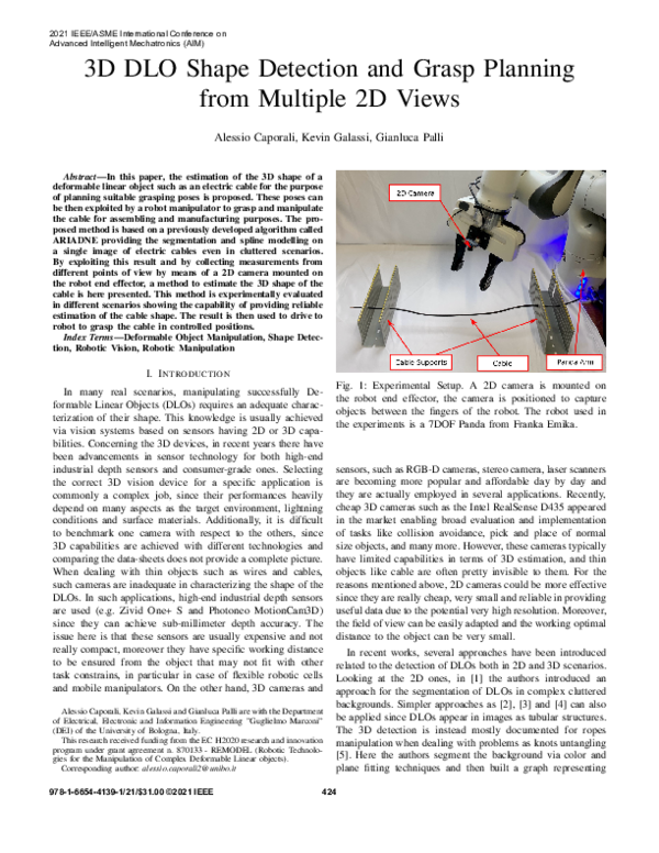 (PDF) 3D DLO Shape Detection and Grasp Planning from Multiple 2D Views