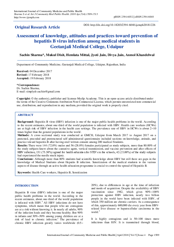 (PDF) Assessment of knowledge, attitudes and practices toward ...