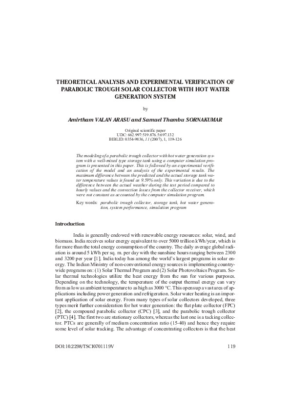 (PDF) Theoretical analysis and experimental verification of parabolic ...
