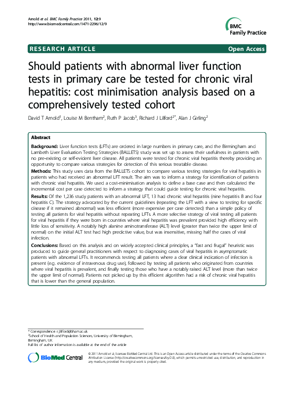 (PDF) Should patients with abnormal liver function tests in primary ...