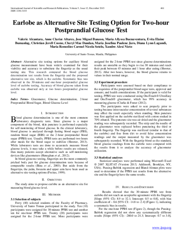 (PDF) Earlobe as Alternative Site Testing Option for Two-hour ...