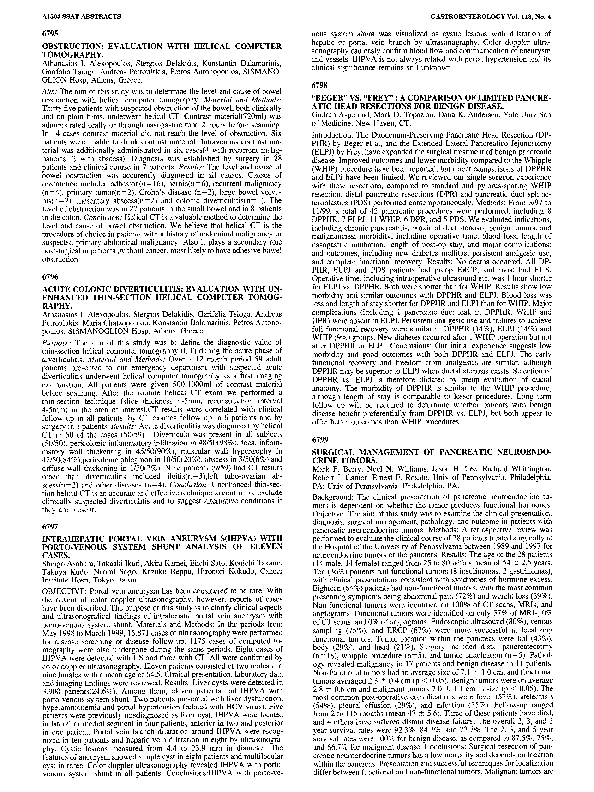 (PDF) Beger vs. Frey A comparison of limited pancreatic head