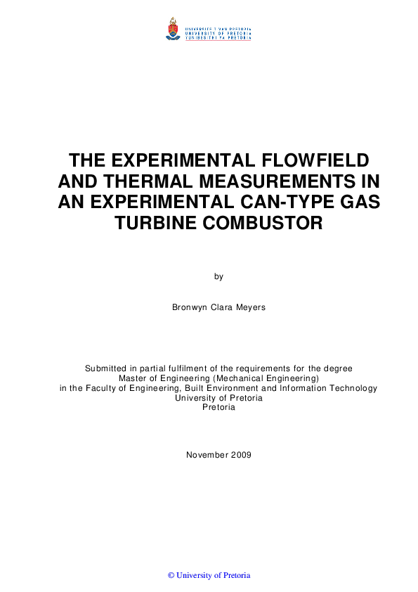 (PDF) The experimental flowfield and thermal measurements in an ...
