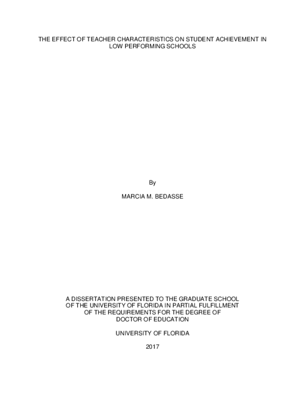 (PDF) The Effect of Teacher Characteristics on Student Achievement in ...