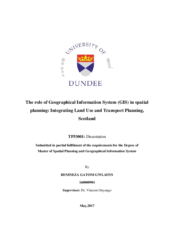 (PDF) The role of Geographical Information System (GIS) in spatial ...