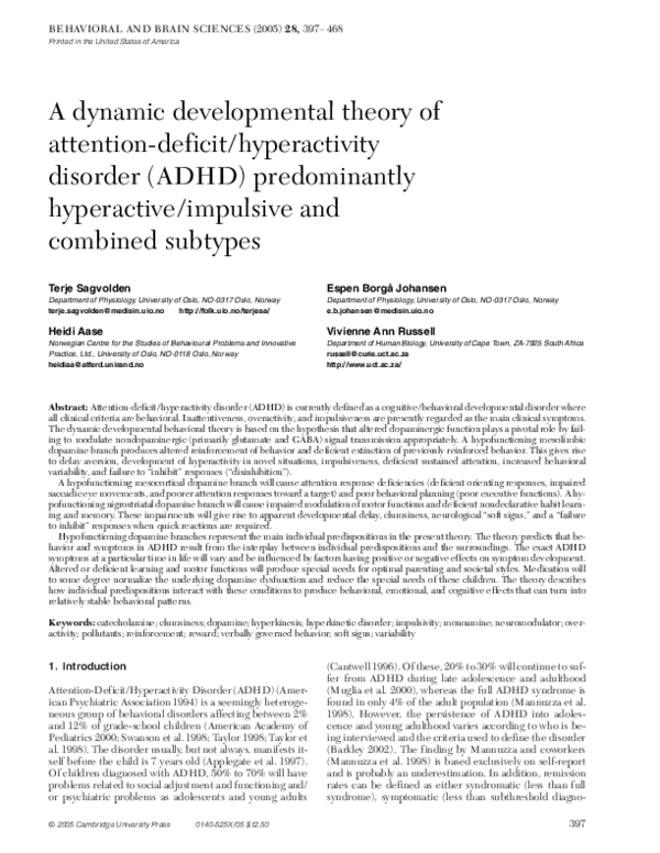 Adhd Predominantly Hyperactive Impulsive