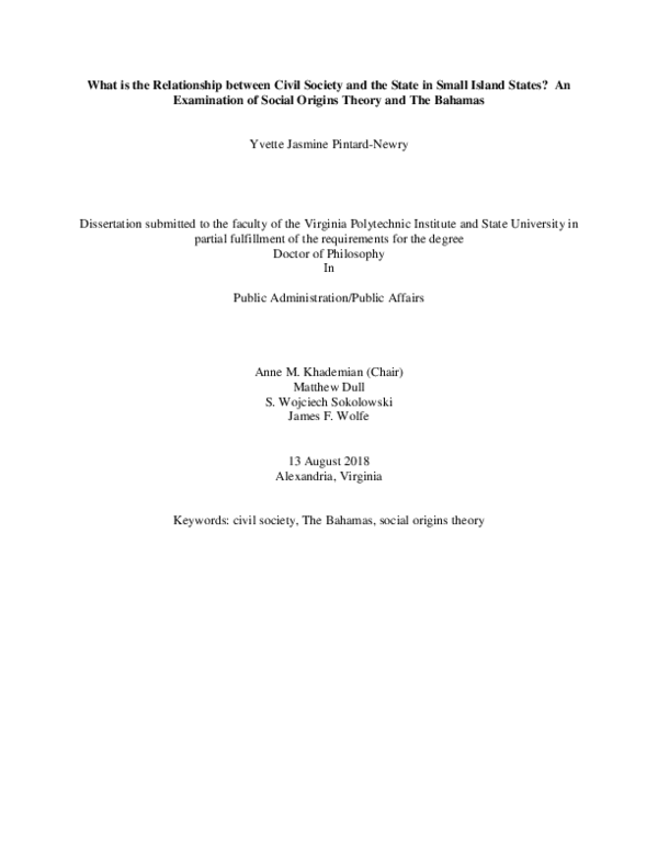 (PDF) What is the Relationship between Civil Society and the State in ...