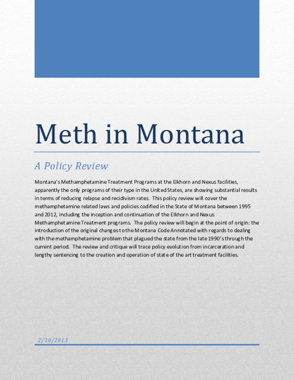 (PDF) Meth in Montana
