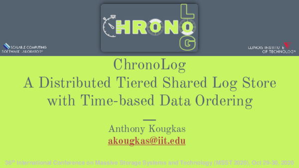 (PDF) ChronoLog: A Distributed Shared Tiered Log Store with Time-based ...