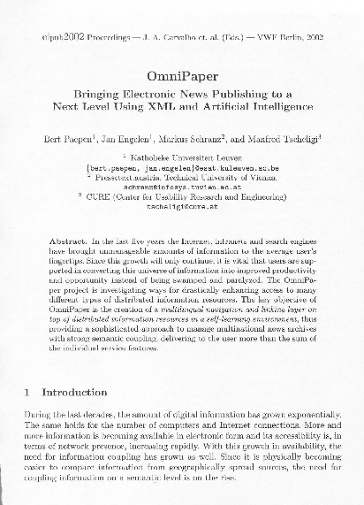 (PDF) Omnipaper: Bringing Electronic News Publishing to a Next Level ...