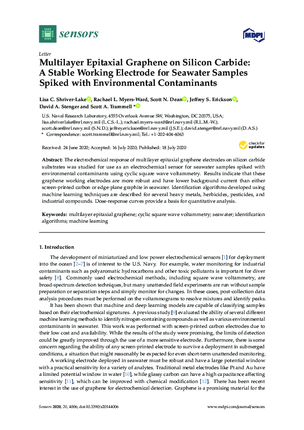 (PDF) Multilayer Epitaxial Graphene on Silicon Carbide: A Stable ...