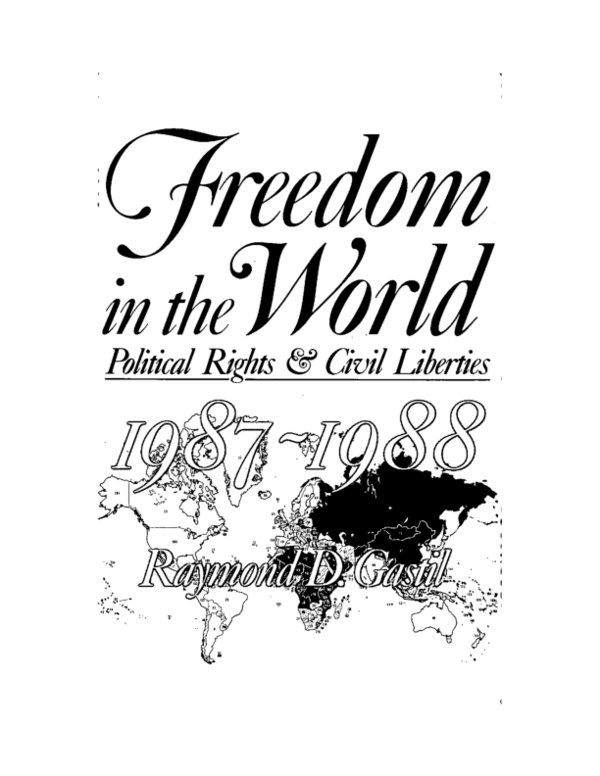 (PDF) Freedom in the world: Political rights and civil liberties