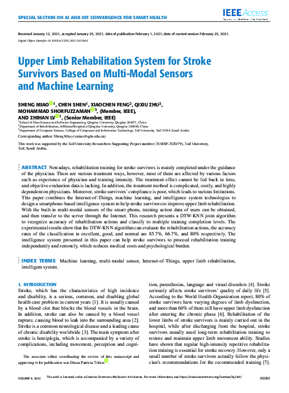 (PDF) Upper Limb Rehabilitation System for Stroke Survivors Based on ...