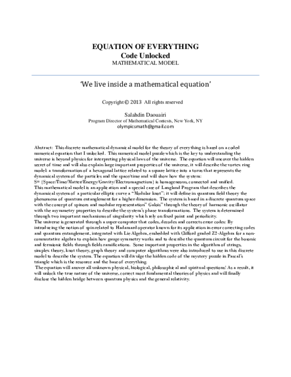 Math Mystery Unlocked: The Secret Equation That Changed Everything