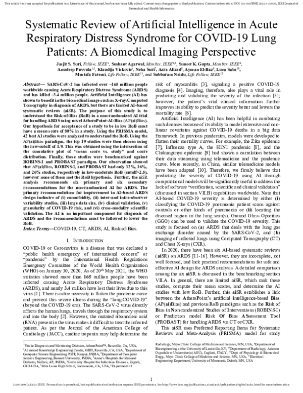 (PDF) Systematic Review of Artificial Intelligence in Acute Respiratory ...