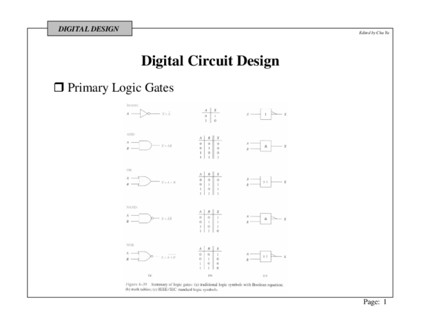 (PDF) Digital Circuit Design