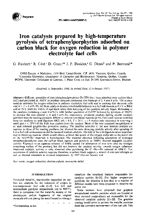 (PDF) Iron catalysts prepared by high-temperature pyrolysis of ...