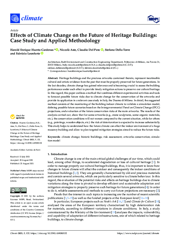 (PDF) Effects of Climate Change on the Future of Heritage Buildings ...
