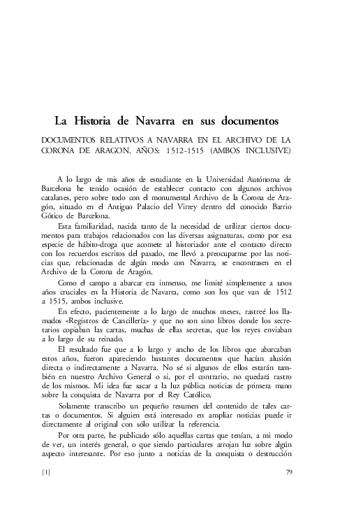 (PDF) La Historia de Navarra en sus documentos