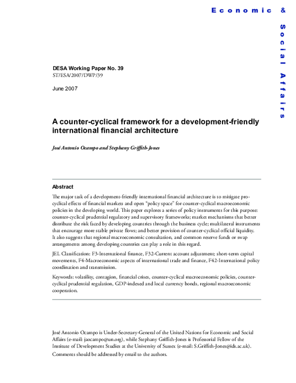 (PDF) A counter-cyclical framework for a development-friendly ...
