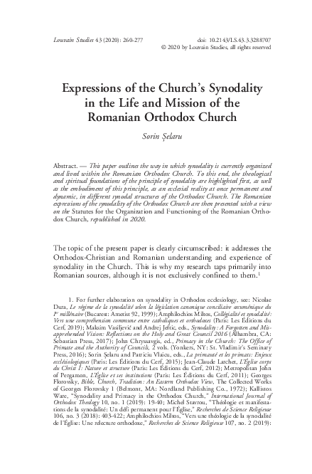 (PDF) Expressions of the Church's Synodality in the Life and Mission of ...