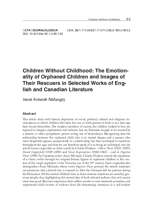 (PDF) Children Without Childhood: The Emotionality of Orphaned Children ...