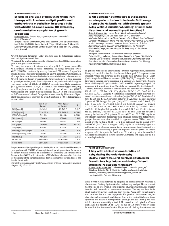 (PDF) Effects of one year of growth hormone (GH) therapy with low-dose ...