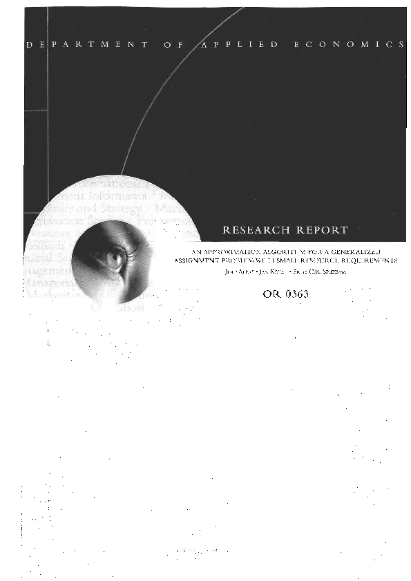 (PDF) An approximation algorithm for a generalized assignment problem ...