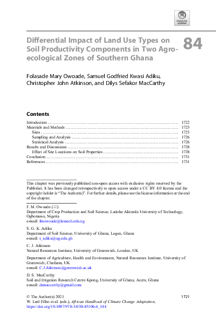 (PDF) Differential Impact of Land Use Types on Soil Productivity ...