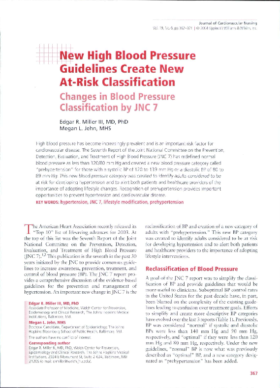 (PDF) New high blood pressure guidelines create new at-risk ...