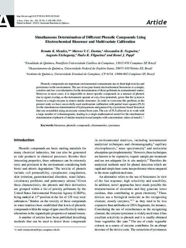 (PDF) Simultaneous Determination of Different Phenolic Compounds Using ...