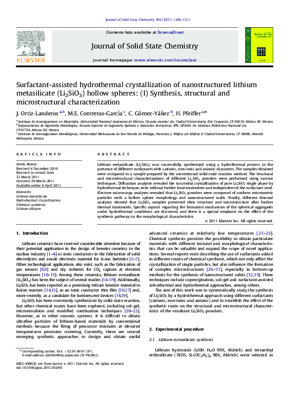 (PDF) Surfactant-assisted hydrothermal crystallization of ...