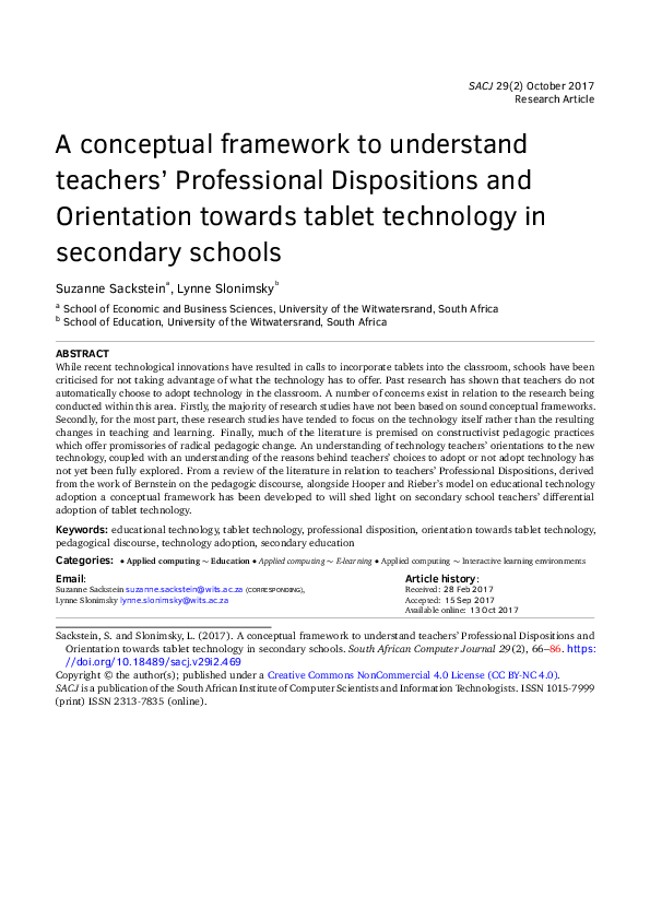 (PDF) A conceptual framework to understand teachers’ Professional ...