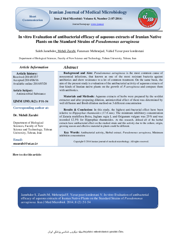 (PDF) In vitro Evaluation of antibacterial efficacy of aqueous extracts ...