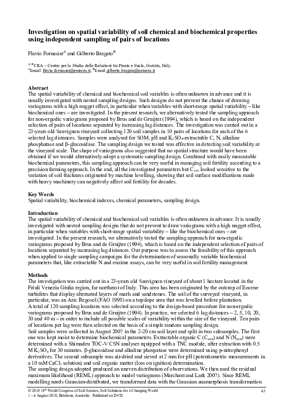 (PDF) Investigation on spatial variability of soil chemical and ...
