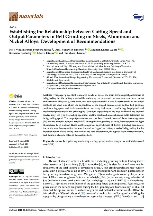 (PDF) Establishing the Relationship between Cutting Speed and Output ...