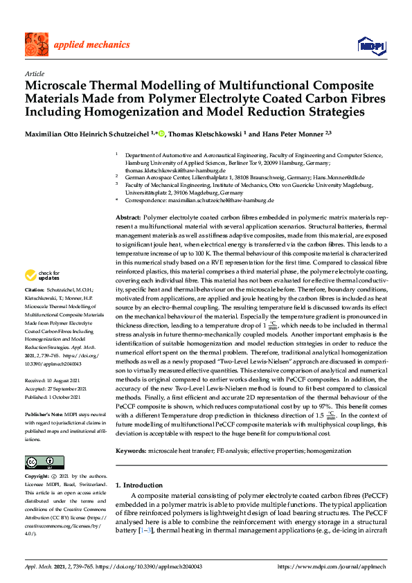 (PDF) Microscale Thermal Modelling of Multifunctional Composite ...