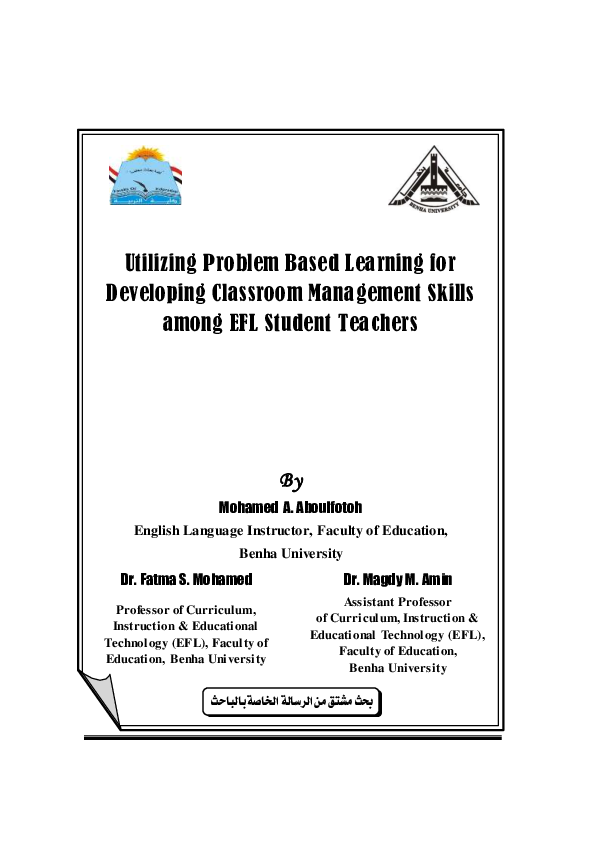 (PDF) Utilizing Problem Based Learning for Developing Classroom ...