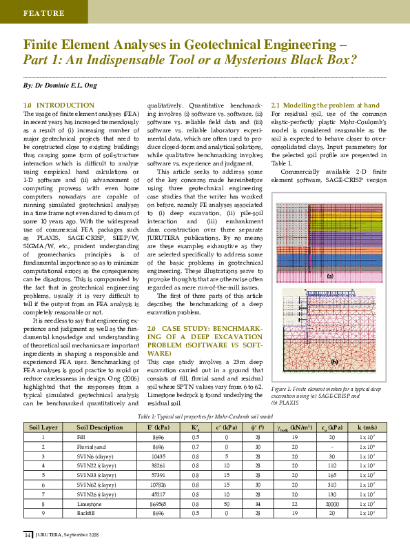 (PDF) Finite element analyses in geotechnical engineering: an ...