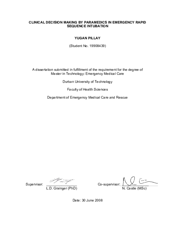 (PDF) Clinical decision making by paramedics in emergency rapid ...