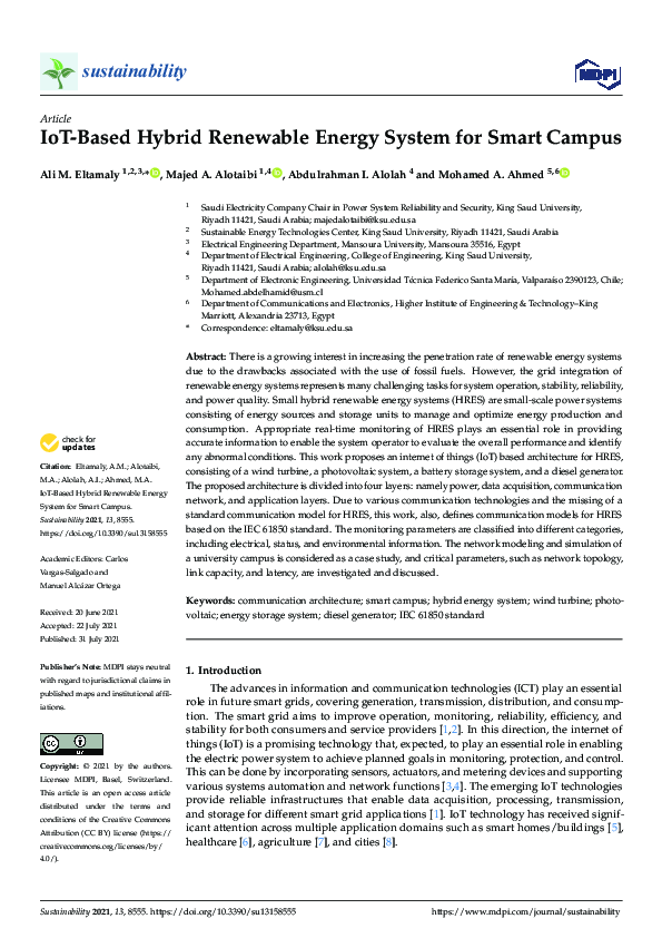 (PDF) IoT-Based Hybrid Renewable Energy System for Smart Campus