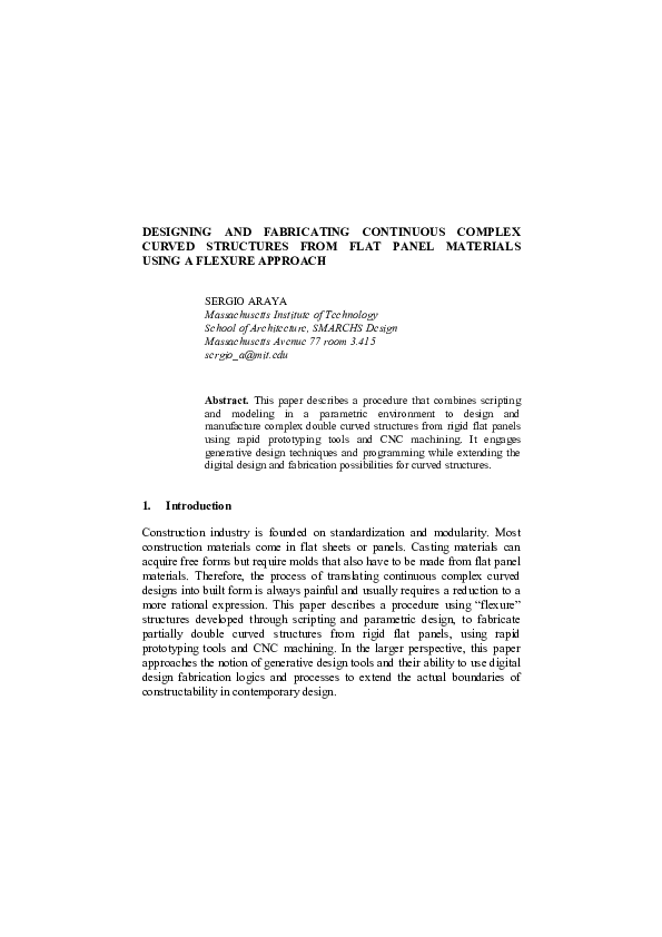 (PDF) Designing and Fabricating Continuous Complex Curved Structures ...