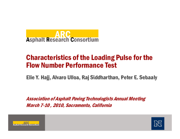 (PDF) Characteristics of the Loading Pulse for the Flow Number ...